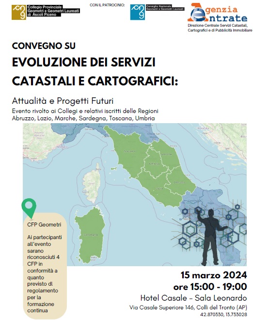 Convegno “Evoluzione dei servizi catastali e cartografici: attualità e progetti futuri”